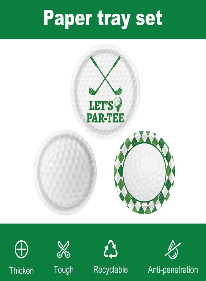 LINHAXM Golf Party Decorations Include Plates, Napkins, Forks, Banner, Tablecloth - Sports Birthday or Baby Shower Golf Birthday Decorations, Serves 24 - Image 5